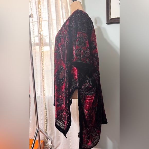 NWT Lovestitch Noelle Velvet Kimono O/S •best fit=0X-3X - Picture 4 of 10
